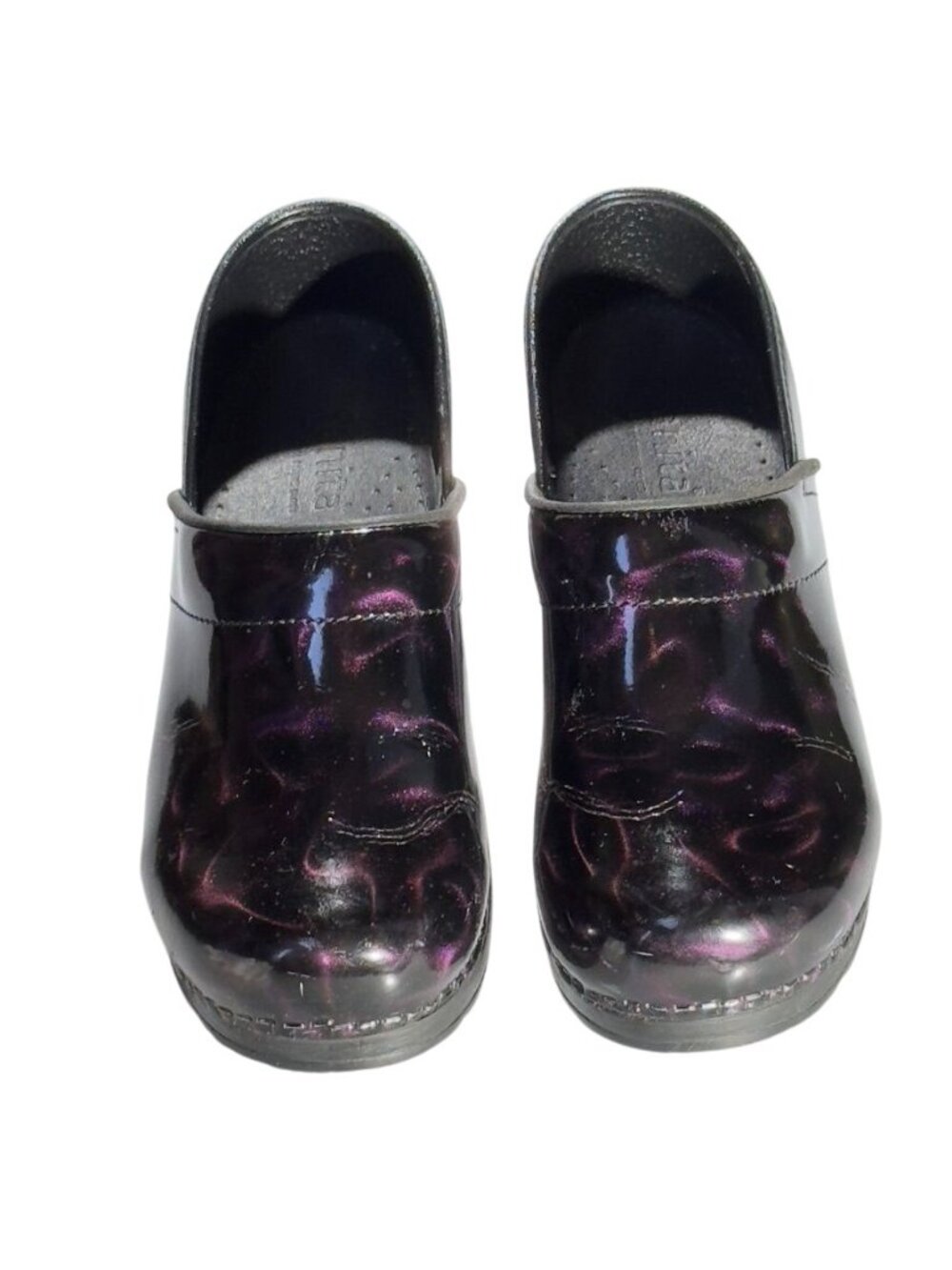 Sanita Professional Women's Purple Satin Patent Clogs Size 38 - Picture 10 of 10